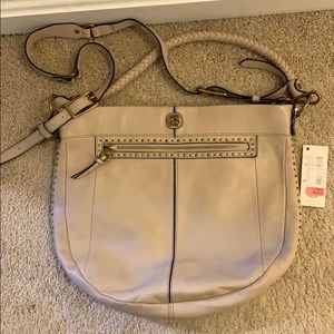 Beige leather Crossbody Purse